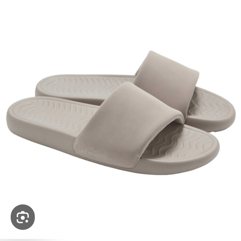 New + Tags Lazy Pants Womens Shoe Size 6 Beige Tan Slip On Slides Shoes Sandals